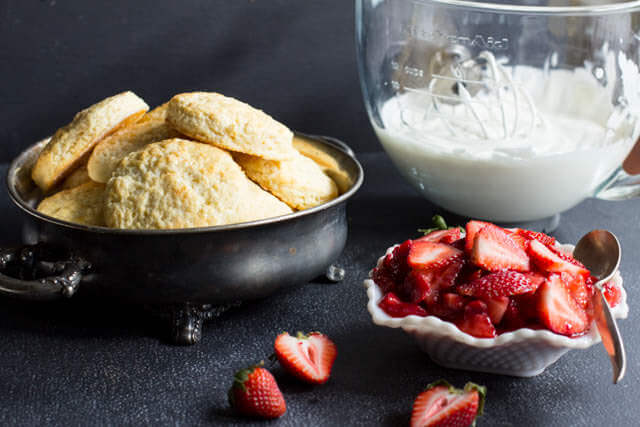 Tender shortcakes with a burst of lemon flavor, ripe strawberries and fresh whipped cream ohsweetbasil.com_-5