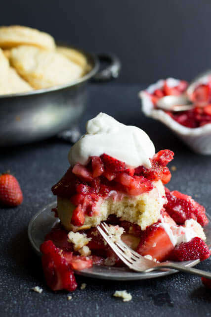 Tender shortcakes with a burst of lemon flavor, ripe strawberries and fresh whipped cream ohsweetbasil.com_-5