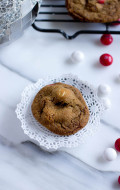 White Chocolate Peppermint Molasses Cookies