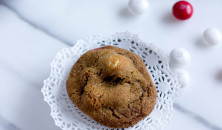 White Chocolate Peppermint Molasses Cookies
