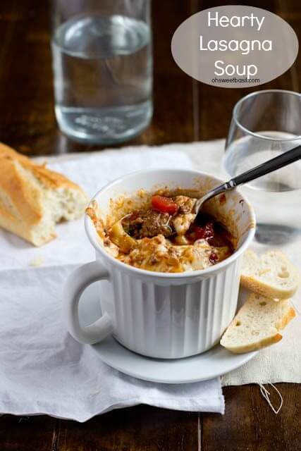 hearty lasagna soup ohsweetbasil.com