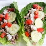 greek lettuce cups with turkey ohsweetbasil.com