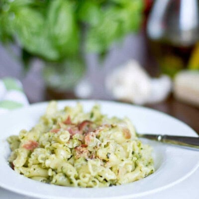 15 minute pesto pasta ohsweetbasil.com