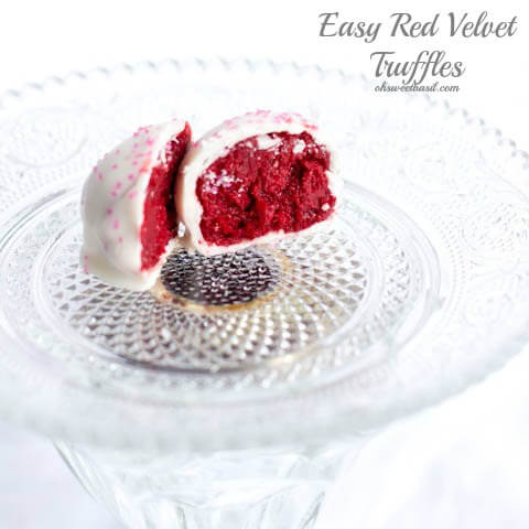 easy red velvet truffles ohsweetbasil.com