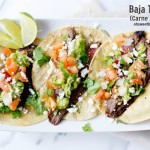carne asada tacos with marinated flank steak ohsweetbasil.com