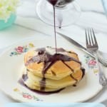 creamy marionberry syrup with sour cream pancakes, the best breakfast ever! ohsweetbasil.com-2