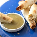 #sixsistersstuff chicken baked taquitos are crunchy, cheesy and easy to make ohsweetbasil.com