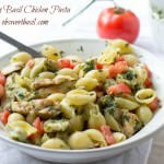 Quick and easy pasta that comes together in under 30 min with a lemon basil dressing and fresh tomatoes ohsweetbasil.com