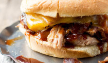 BBQ Rib Sandwiches with crispy bacon and cheddar cheese. Perfect for BBQ leftovers ohsweetbasil.com_-2