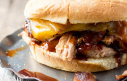 BBQ Rib Sandwiches with crispy bacon and cheddar cheese. Perfect for BBQ leftovers ohsweetbasil.com_-2