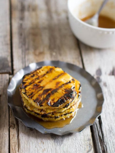 #Grilled Pineapple with brown sugar butter. Perfection all summer long with only 3 ingredients! ohsweetbasil.com_-4